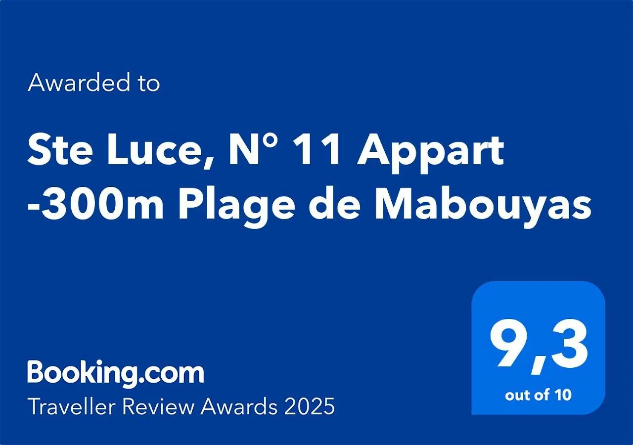 Ste Luce, N° 11 Appart -300M Plage De Mabouyas Corps de Garde 0*,  Martinica